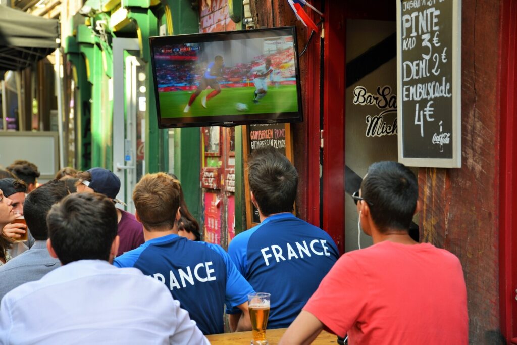 Retransmission d'un match de l'équipe de France lors de la Coupe du Monde 2018