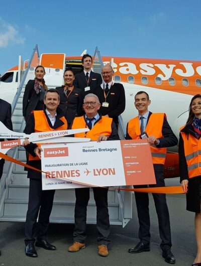 Inauguration de la ligne Rennes-Lyon d'Easy Jet