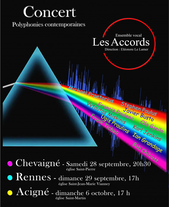 Polyphonies contemporaines - Ensemble vocal Les Accords Du 28 sept au 6 oct 2024