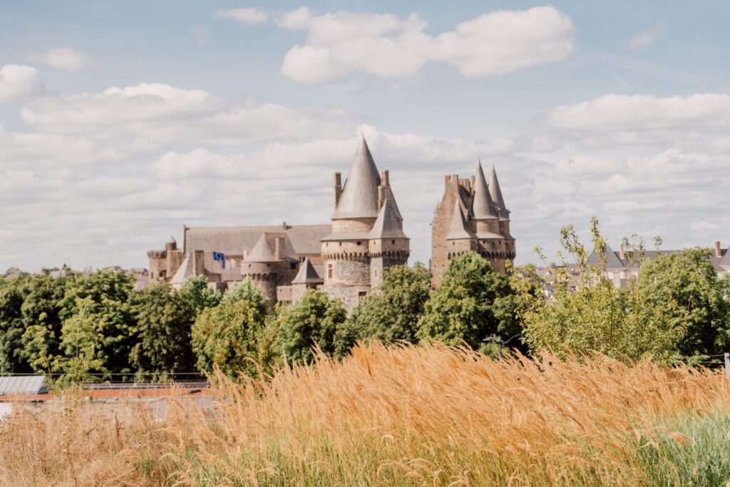 Vue lointaine du château de Vitré