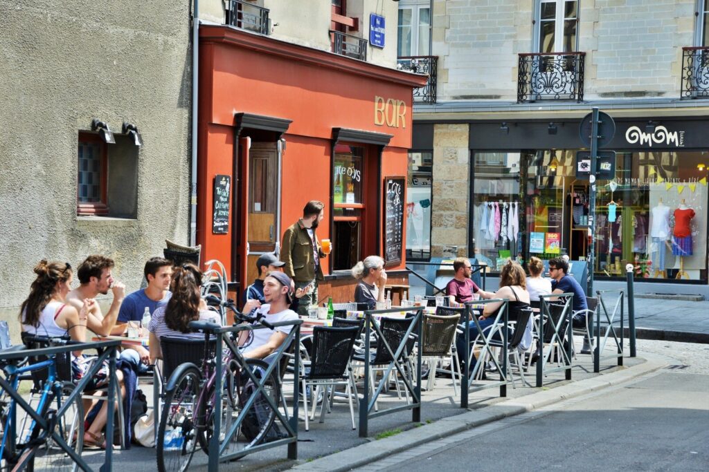 Terrasse du bar la Cité d'Ys à Rennes