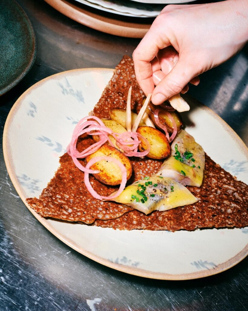 Galette avec poisson et pommes de terre