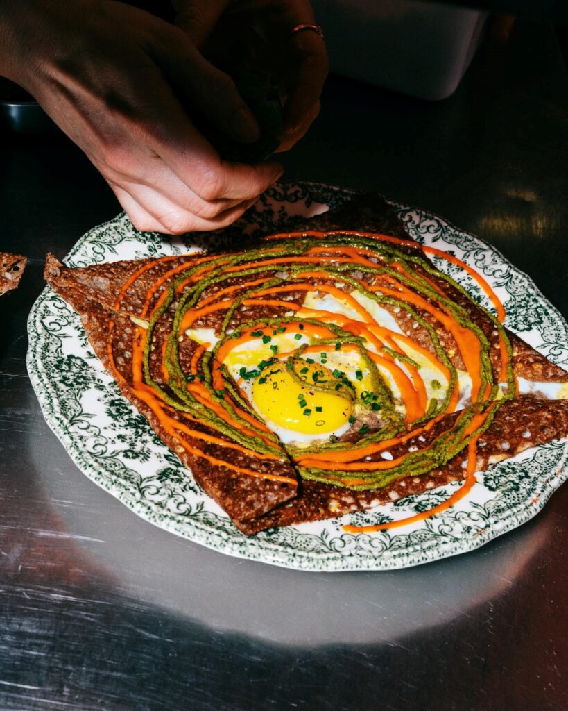 Galette avec oeuf