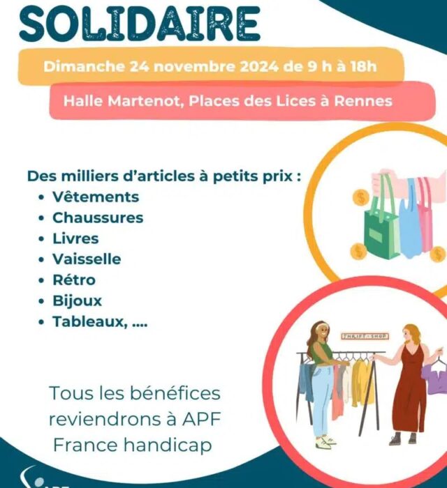 Braderie APF France Handicap Le 24 nov 2024