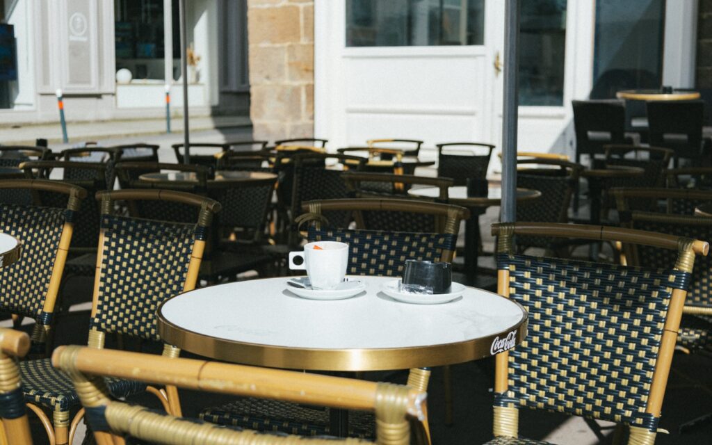 Table de la terrasse du Champ Jacquet